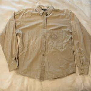 Women's Tan Button-Down Shirt